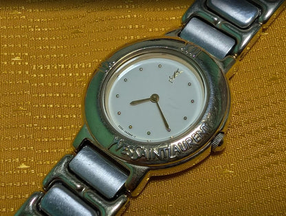 Rare Vintage Pre-Owned Yves Saint Laurent YSL Citizen 2200-229789 Ladies Watch 24mm Japan Working Quartz