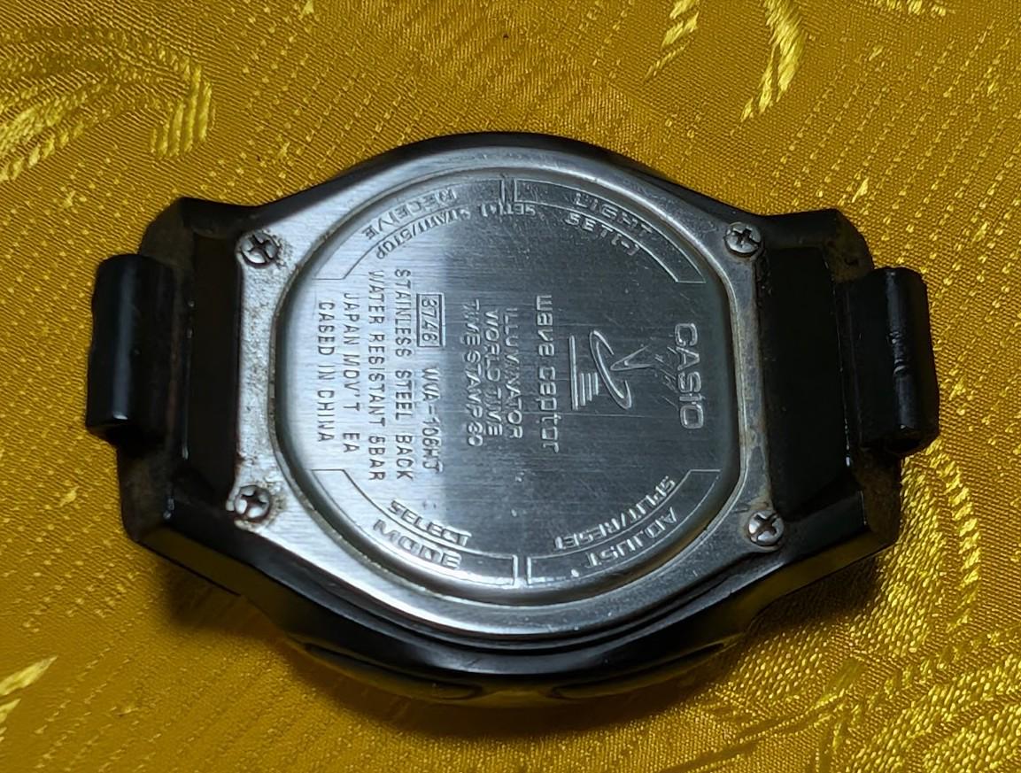 Vintage Pre-Owned Casio Wave Ceptor WVA-106HJ Radio Controlled Watch 40mm Japan Parts Repair Rare