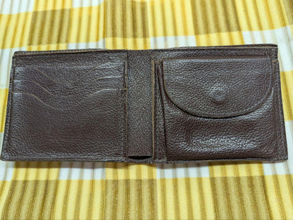 Pre-Owned IL BISONTE Italian Leather Wallet Brown