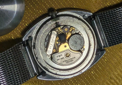 Vintage Pre-Owned Technos Star Quartz Swiss Made Watch 33mm Original Mesh Bracelet New Battery Working Classic Dress Watch Rare