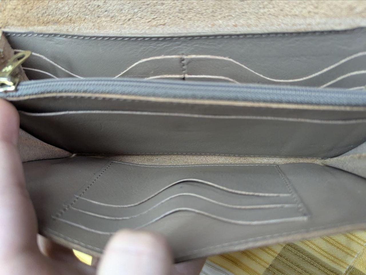 Il Bisonte Long Leather Wallet Brown Italian Vegetable Tanned Leather Used