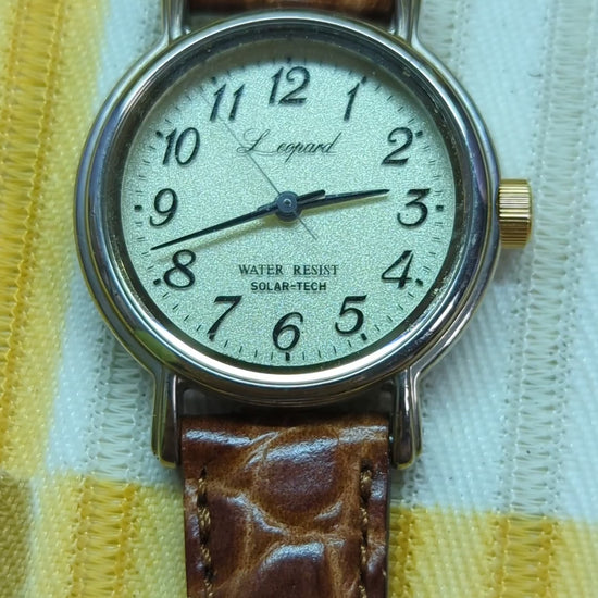 Citizen Leopard E031-S027055 Solar-Tech Vintage Wristwatch, 26.8 mm Case
