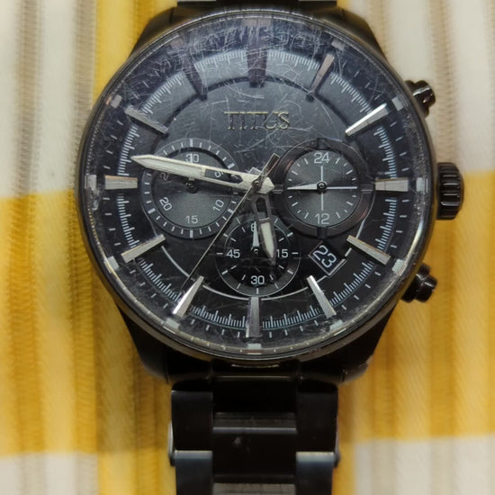Solvil et Titus Chronograph W06-03082-016 Vintage Black Watch