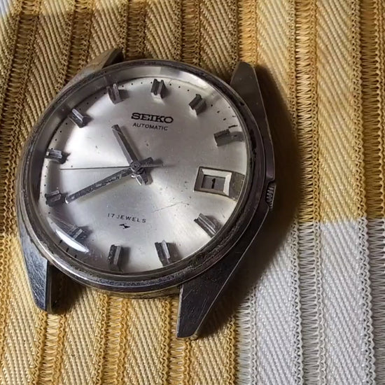 Seiko 7005-8010 Vintage Automatic Watch Silver Dial 36.9mm
